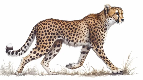 Artwork of Cheetah in Motion