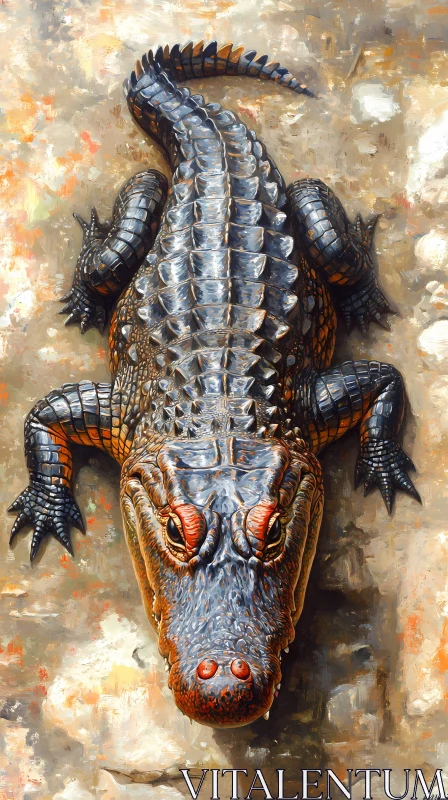 Realistic Alligator Art AI Image