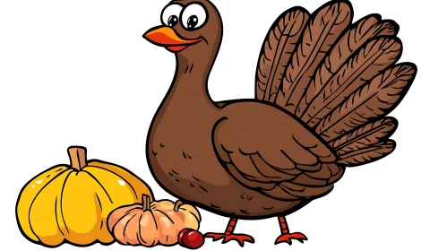 Thanksgiving Cartoon Illustration
