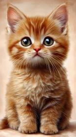 Fluffy Kitten Portrait