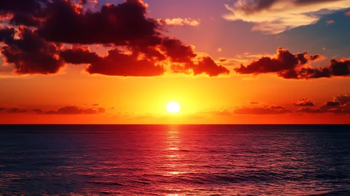 Sunset Over the Sea
