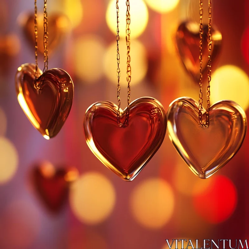 Romantic Heart Pendants AI Image