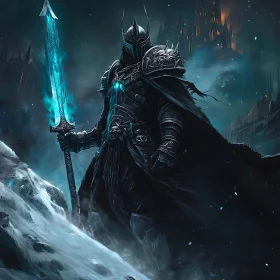 Fantasy Warrior in Dark Armor