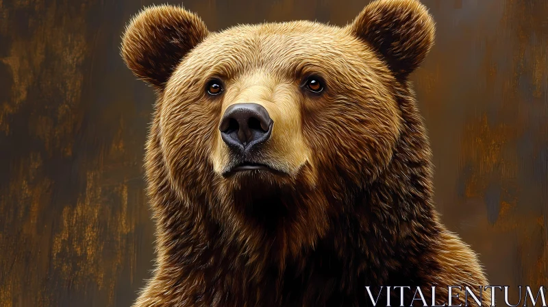 Wild Bear Close-Up Image AI Image