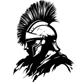 Ancient Warrior in Black and White