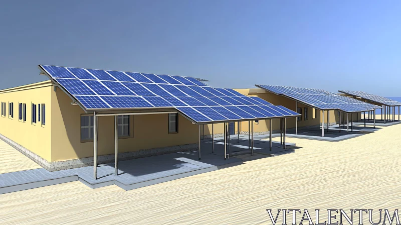 Eco-Friendly Homes with Solar Panels AI Image