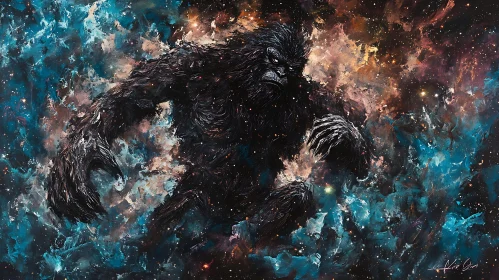 Celestial Bigfoot Painting