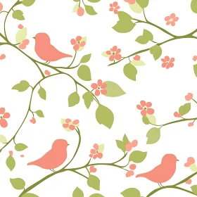 Floral Bird Pattern Art