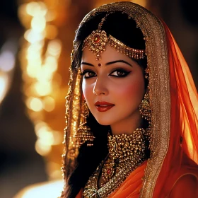 Traditional Indian Beauty in Gold