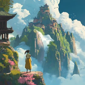 Mountain Peak Asian Architecture
