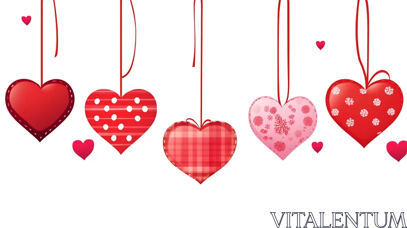 AI ART Decorative Hearts for Valentine's Day