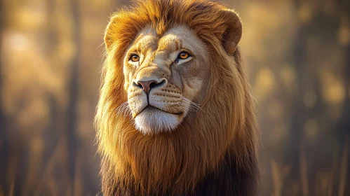 Lion Portrait in Natural Habitat