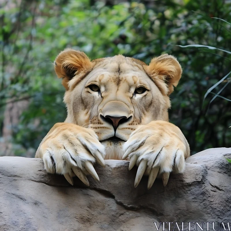 AI ART Regal Lioness Gaze