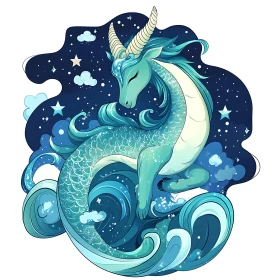 Celestial Dragon in the Night Sky