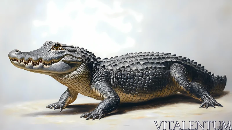 Crocodile in Resting Pose AI Image