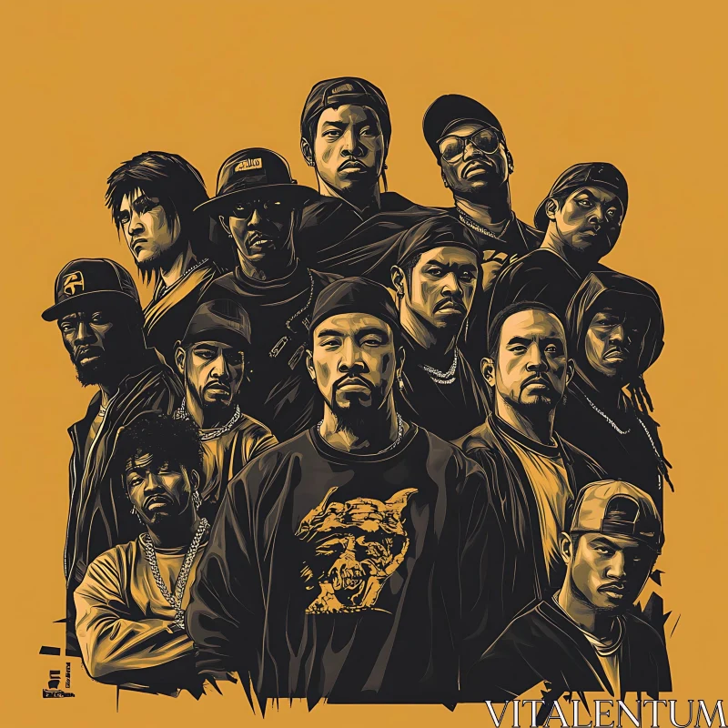 AI ART Hip-Hop Collective: A Golden Portrait