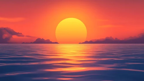 Tranquil Ocean Sunset
