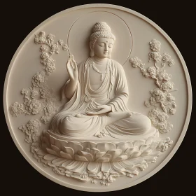 Serene Buddha in Lotus Position Artwork