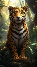 Leopard Amidst Jungle Foliage