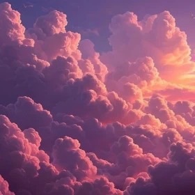 Dreamy Pink Cloudscape
