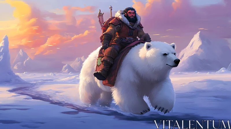 AI ART Fantasy Arctic Journey