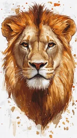 Regal Lion Painting