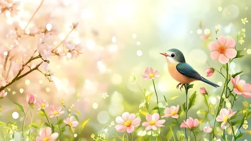 Floral Bird Art