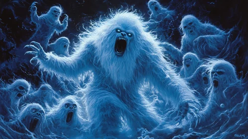 Abominable Snowman and Ghostly Figures