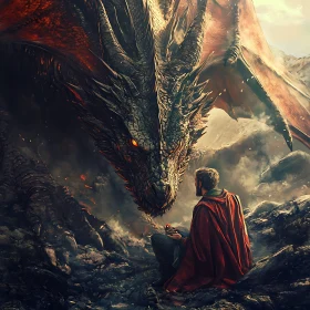 Man and Dragon: An Epic Confrontation