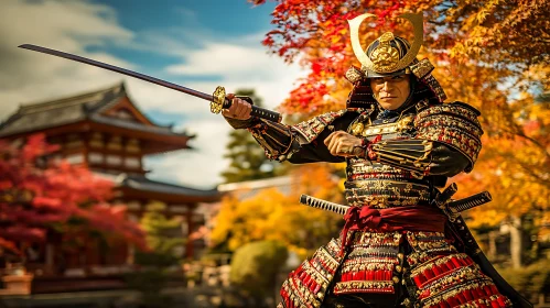 Armored Samurai with Katana