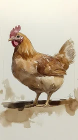 Artistic Chicken Illustration