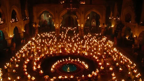 Illuminated Interior: A Sea of Candles