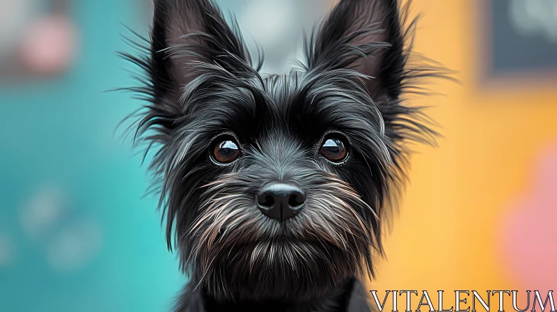 Expressive Black Dog Portrait AI Image