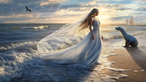 Ocean Dreams: A Woman's Coastal Encounter