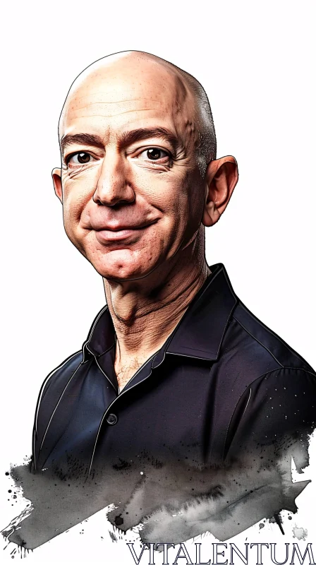 AI ART Jeff Bezos Portrait Illustration