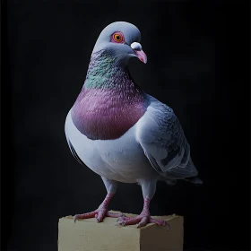 Portrait of a Pigeon in Studio