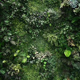 Rich Green Foliage in Vertical Garden