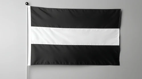 Minimalist Black and White Flag Design