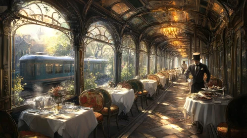 Elegant Dining in a Vintage Train Car