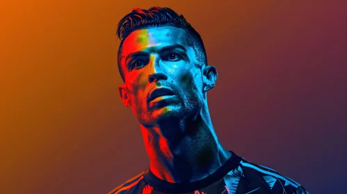 Abstract Lighting Portrait of Cristiano Ronaldo