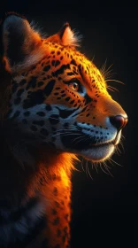 Leopard in Dramatic Lighting