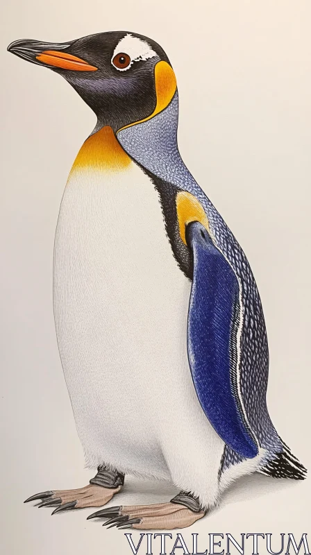 Detailed Penguin Art AI Image