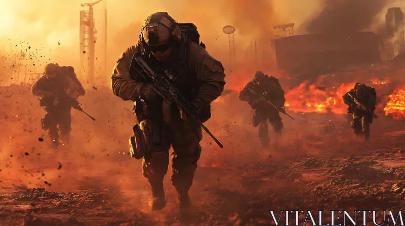 Armed Forces in Combat AI Image