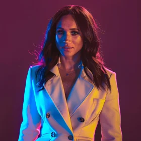 Dramatic Colorful Portrait of Meghan Markle