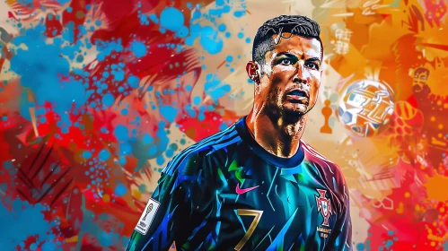 Vivid Cristiano Ronaldo Portrait