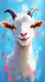 Playful Goat Painting