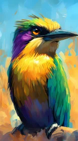 Vivid Bird Feather Art