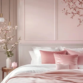 Tranquil Pink Bedroom with Elegant Decor