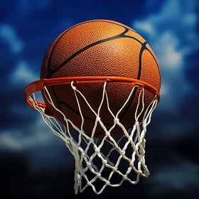 Orange Ball in Net