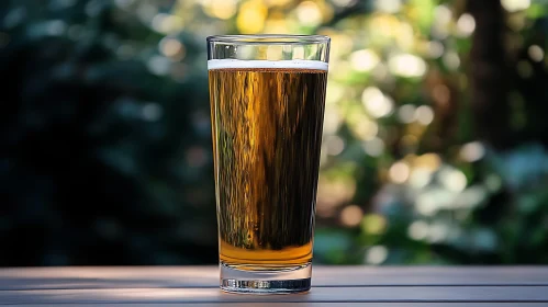 Amber Beverage in Clear Glass